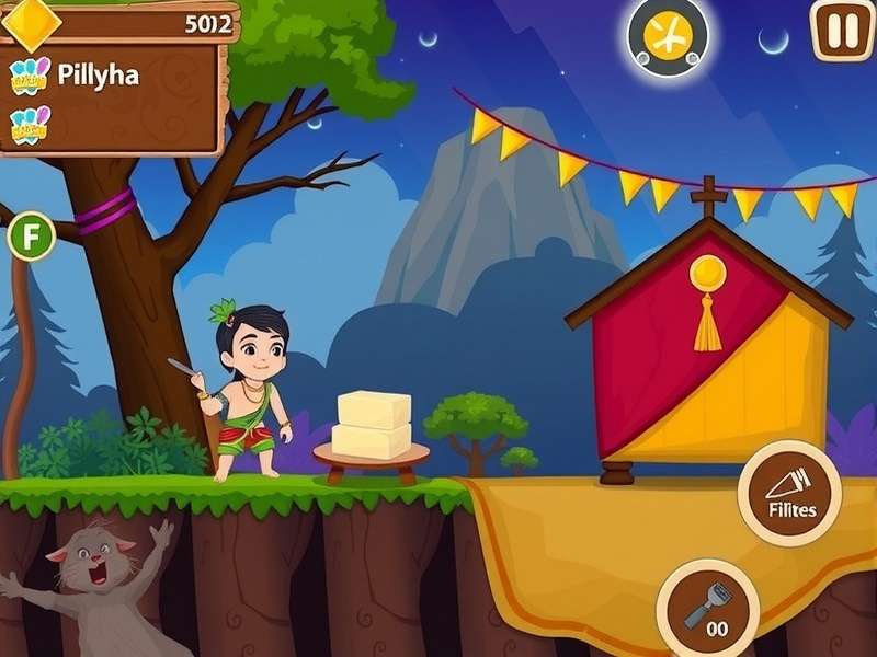 Krishna's Butter Thief Gameplay Screenshot